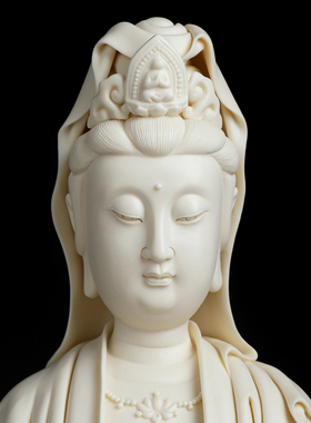 陶瓷观世音菩萨佛像艺术收藏摆件