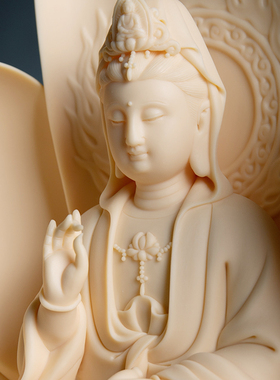 玉黄瓷大师林弋新观音像佛像