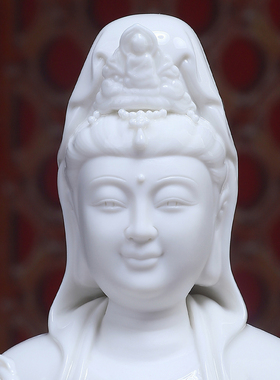 陶瓷南海观世音菩萨摆件家用供奉