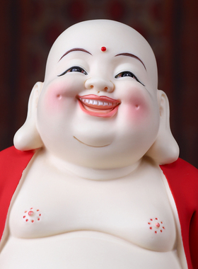 陶瓷大肚笑佛弥勒佛佛像摆件送礼