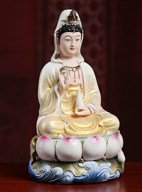 12/14/16/18宝莲观音彩绘佛像