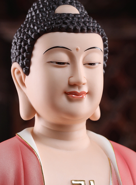 珍珠彩红衣如来佛像释迦牟尼像