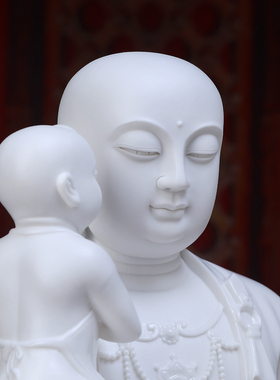 陶瓷送子地藏王菩萨佛像摆件供奉