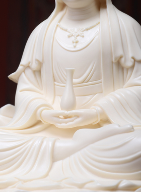 陶瓷净瓶观世音菩萨供奉家用摆件