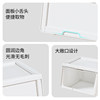 Front-opening flip-top book and snack storage box