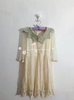 纯手工编织~粉绿色吊混纺围脖