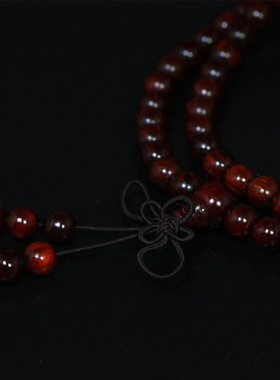 印度小叶紫檀手串108颗手链6-8mm顺纹男女款手饰品檀木民族风