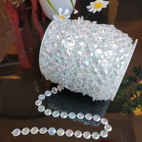 婚礼装饰婚庆珠帘婚庆地球珠线帘珠帘珠串连线珠婚礼DIY珠链 - 图0
