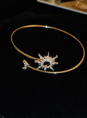 跨境欧美开口臂环手镯高级感小众百搭手环夸张个性时尚手饰女