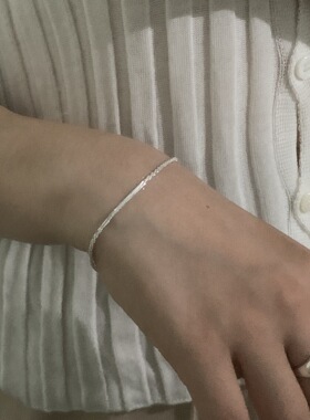 赛伊娜小众高级感S925纯银波光粼粼手链女简约设计感菜花链手