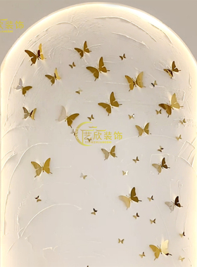 立体蝴蝶软装艺术橱窗室内墙面