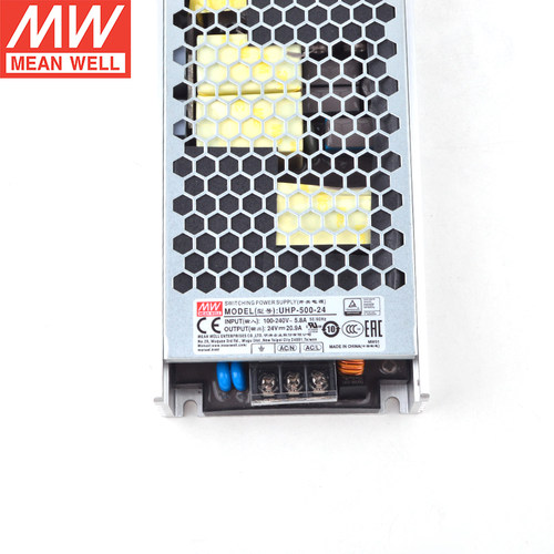 台湾明纬UHP-500-24超薄机壳型500W带PFC开关电源24V 20.9A变压器 - 图0