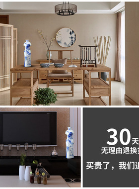 手绘人物新中式风家居客厅陶瓷器