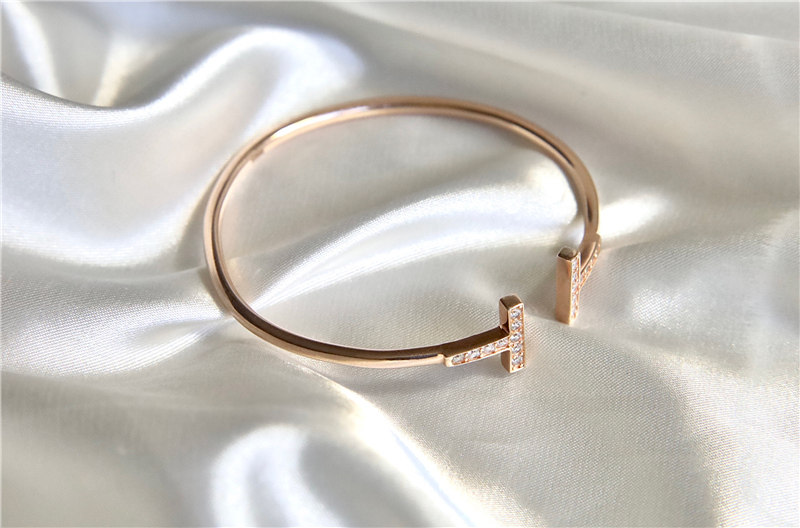 双t女开口纯银百搭款网红同款手镯 石仙珠宝手镯