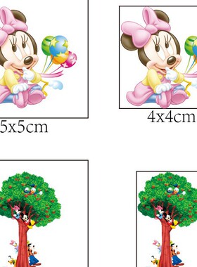 儿童米奇米妮水转印纹身贴20张