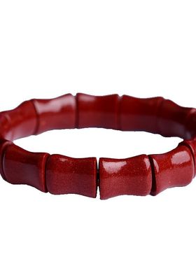 朱砂真品2023中国红情侣手镯新款爆款手串手排节节高升手链女