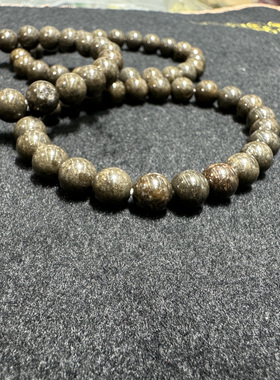 吉哈拉001灶神星钙长辉长无球粒石陨石圆珠手链稀有有国际命名