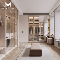 Maag Cloakroom Custom Bedroom Cream Wind Wardrobe Versatile floating window cabinets Combined to make walk-in cloakroom