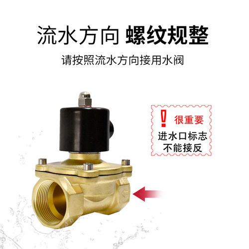 水阀气动水管电控阀220v电磁12v线圈控制阀阀水24v开关电子电磁阀 - 图0