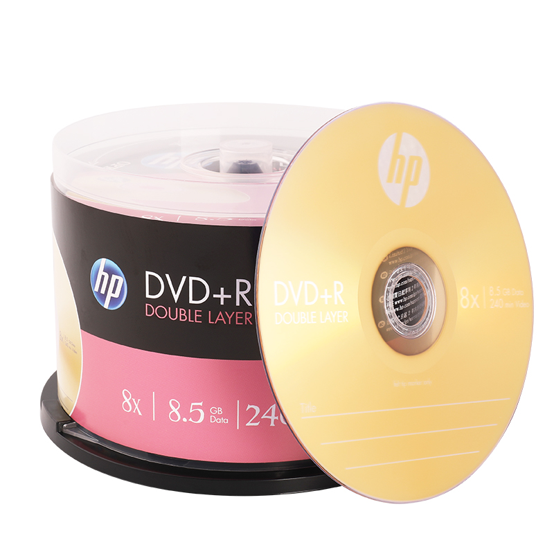 惠普8.5G光盘DVD刻录盘DVD+R 8G光盘大容量D9光碟8G光碟DL50片装 - 图1