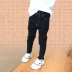 Quần jeans bé trai 2019 xuân hè cho bé duỗi chân quần đen Quần bút chì mỏng Han Chao - Quần jean bexinhshop shop Quần jean