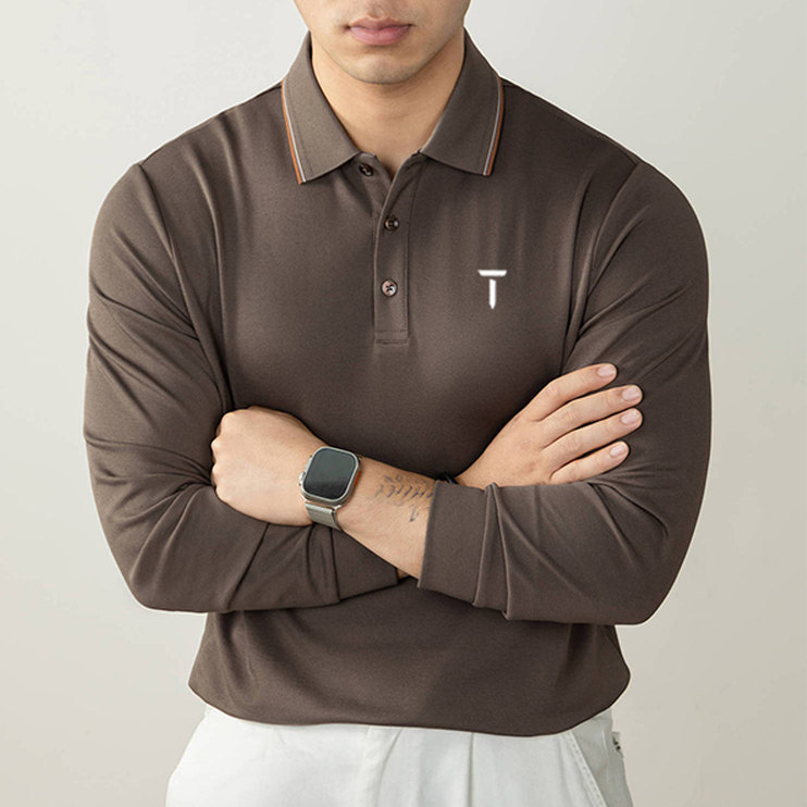 T/欧巡赛高尔夫上装春款男士长袖翻领POLO衫时尚运动休闲打底T恤,淘宝优惠券,粉丝福利购,淘宝优惠卷