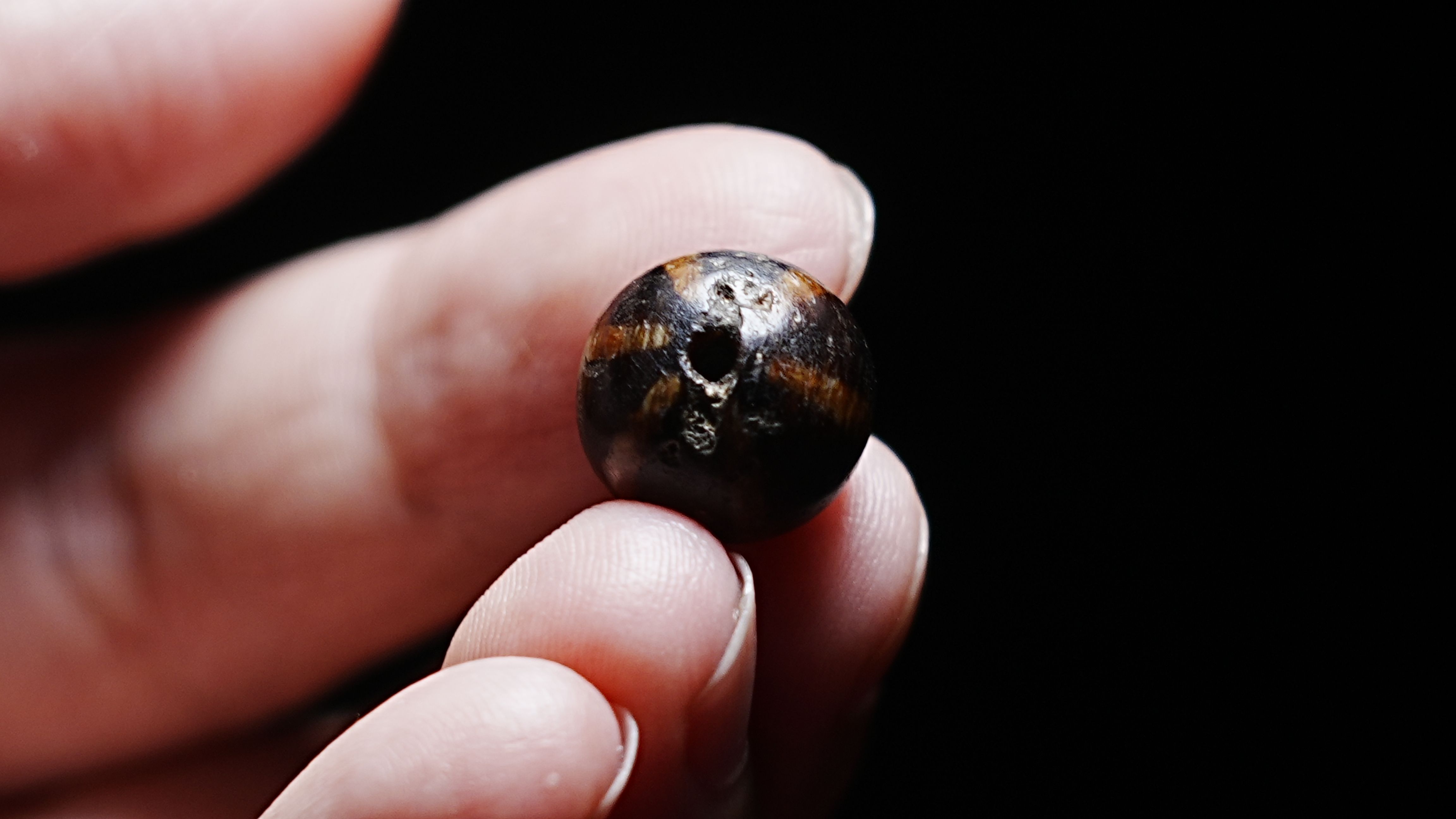 【藏传老邦提克珠】六线 单珠 散珠 手串 配饰 非菩提 天珠 - 图3