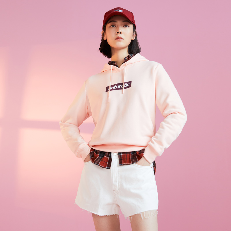 安踏卫衣女连帽外套2025新款秋冬女装官方旗舰正品秋冬加绒运动服 - 图1