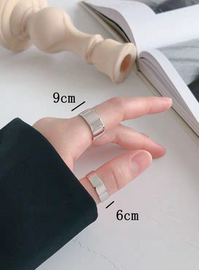 戒指嘻哈圆圈光面不掉色黑暗系