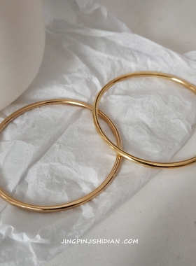 晶品不褪色手镯女ins简约钛钢镀