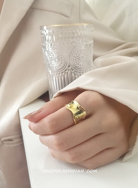 东大门ins不规则随形开口戒指