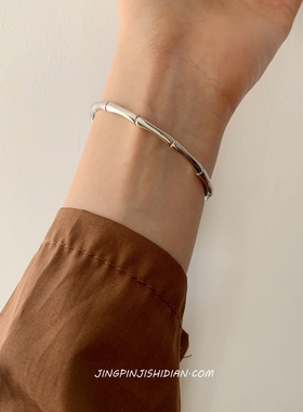 开口2022年款竹节手镯女小众设计