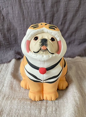 陶瓷法斗创意摆件可爱工作室