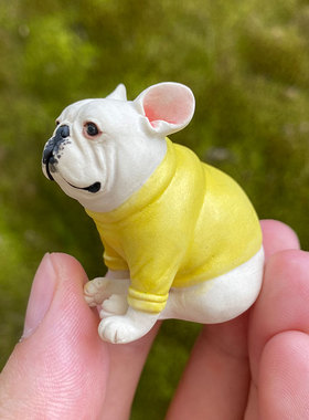 手作陶瓷法斗摆件法国斗牛犬周边手办创意原创可爱法斗手工陶器