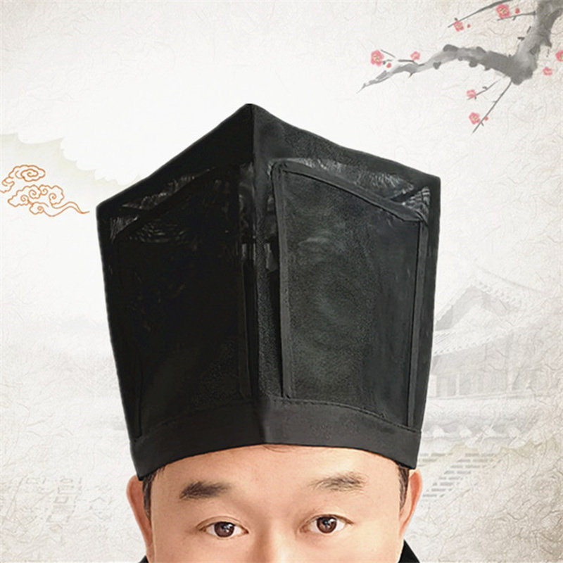 唐装汉服帽子 东坡帽四方巾 宋代书生帽秀才帽儒生帽古装帽平顶男