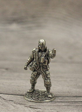 复古铜雕未来朋克科技赛博兵人模型手办玩具摆件游戏幕府武士摆件