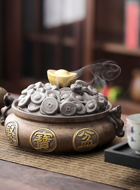 聚宝盆香炉陶瓷啊三合