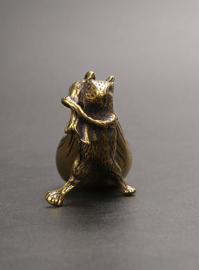 铜老鼠汽车摆件运财黄金创意工艺