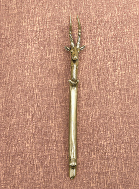 厂家批发铜羚羊茶叉做旧壶盖