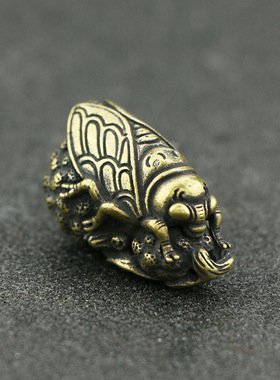 复古纯铜一鸣惊人微雕创意