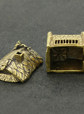 纯铜迷你房子香炉仿古创意