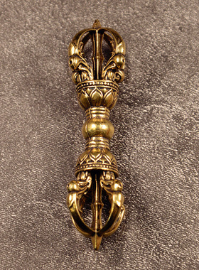 摆件金刚杵年轮黄铜复古