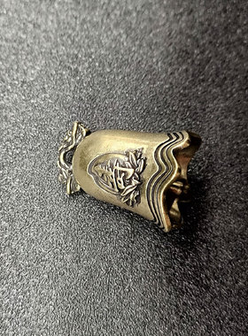 复古典藏国风艺术黄铜摆件古法手工匠作福寿铃铛钥匙扣吊坠挂件礼
