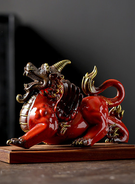 招财客厅貔貅摆件许器陶瓷镇宅