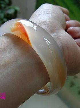 巴西玛瑙纯天然原色水晶饰品手镯