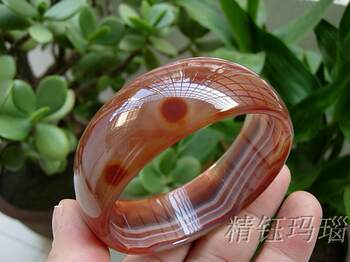 ສາຍແຂນ agate ແທ້ຈິງທີ່ອົບສົດໆຈາກທໍາມະຊາດ Brazilian agate 56mm sardonyx bracelet jewellery