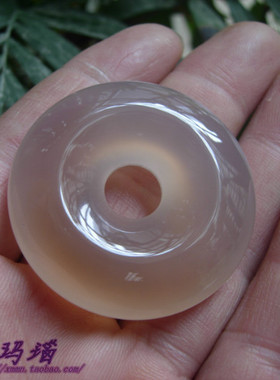 正品情侣民族风款 玉髓平安扣 圆润吊坠 通透荧光强 新鲜上市