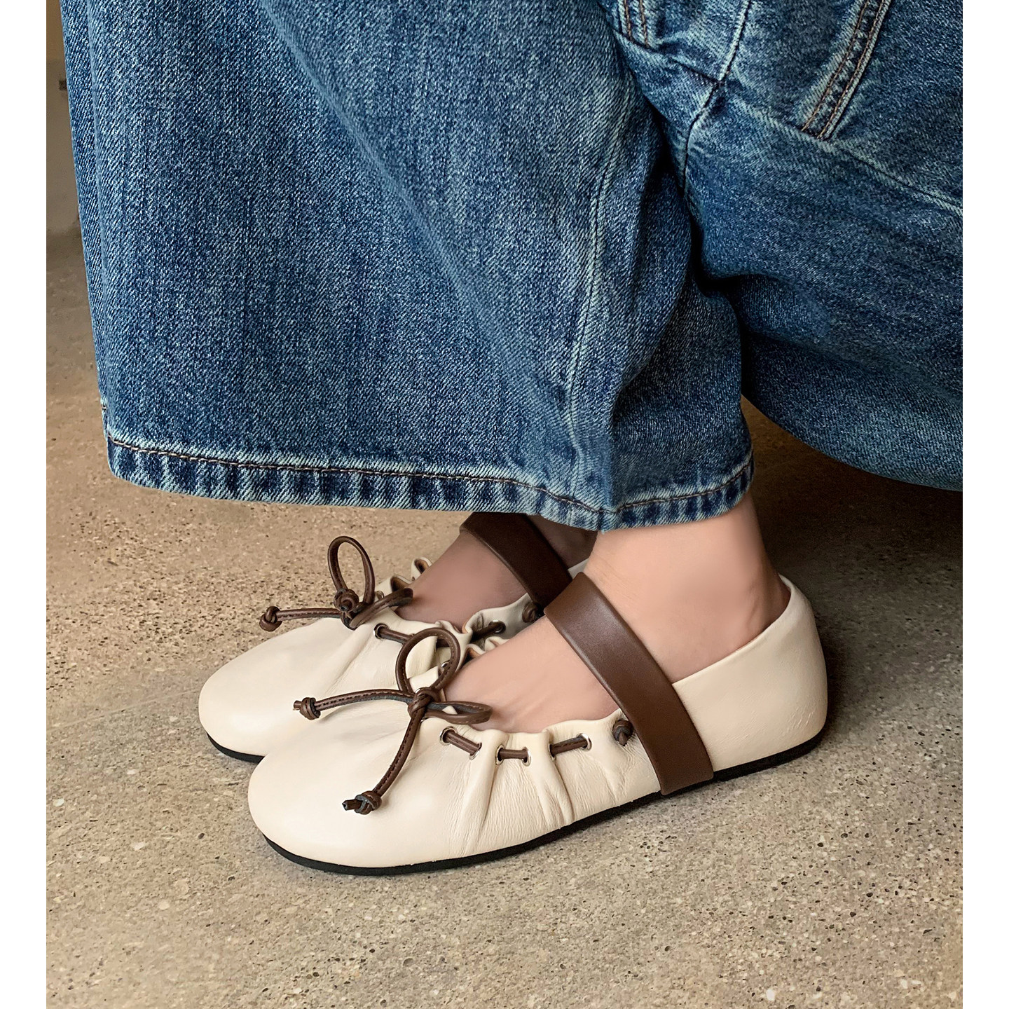 40-42大码羊皮！软底蛋卷鞋法式玛丽珍女2026年春秋新款圆头单鞋,淘宝优惠券,粉丝福利购,淘宝优惠卷