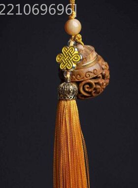 创意香囊手机链绿檀镂空挂件扩