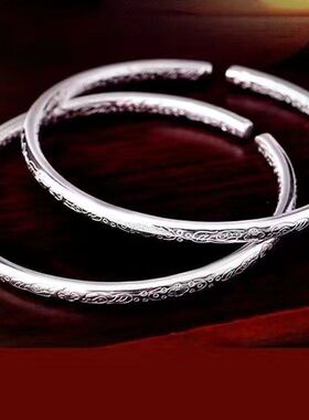 女友妈妈送银手镯百搭镀银百搭